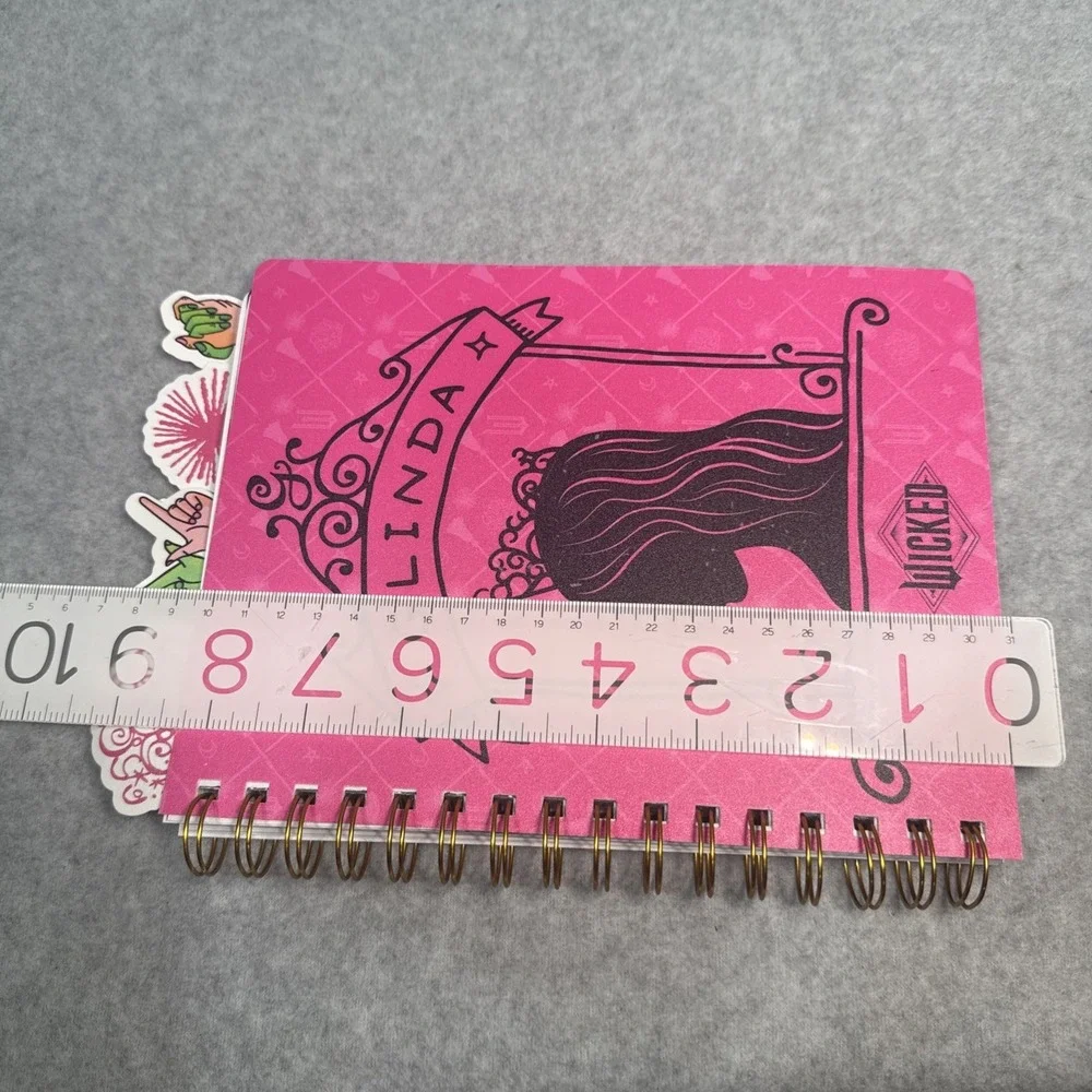 Universal Studios Wicked Glinda Spiral Notebook Tabs Journal Pink 6x9